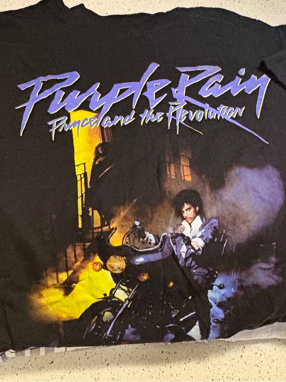XL Purple Rain Graphic Men’s T-Shirt - Black
